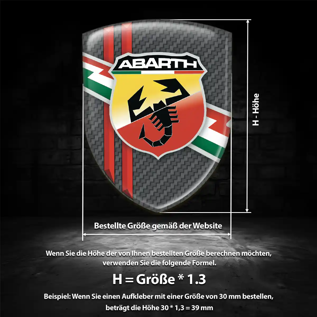 Abarth Emblem Wappen Aufkleber Auto Exterieurdesign
