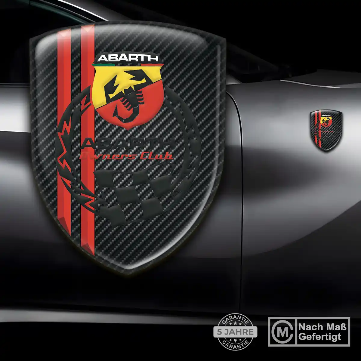 Abarth Emblem Wappen Aufkleber Auto Interieurdesign