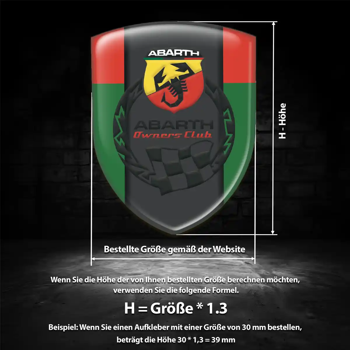 Abarth Emblem Wappen Aufkleber Auto Limitierte Auflage