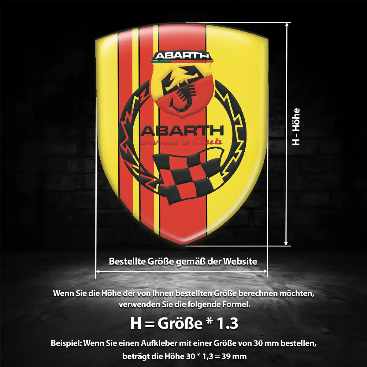 Abarth Emblem Wappen Aufkleber Auto Markenedition