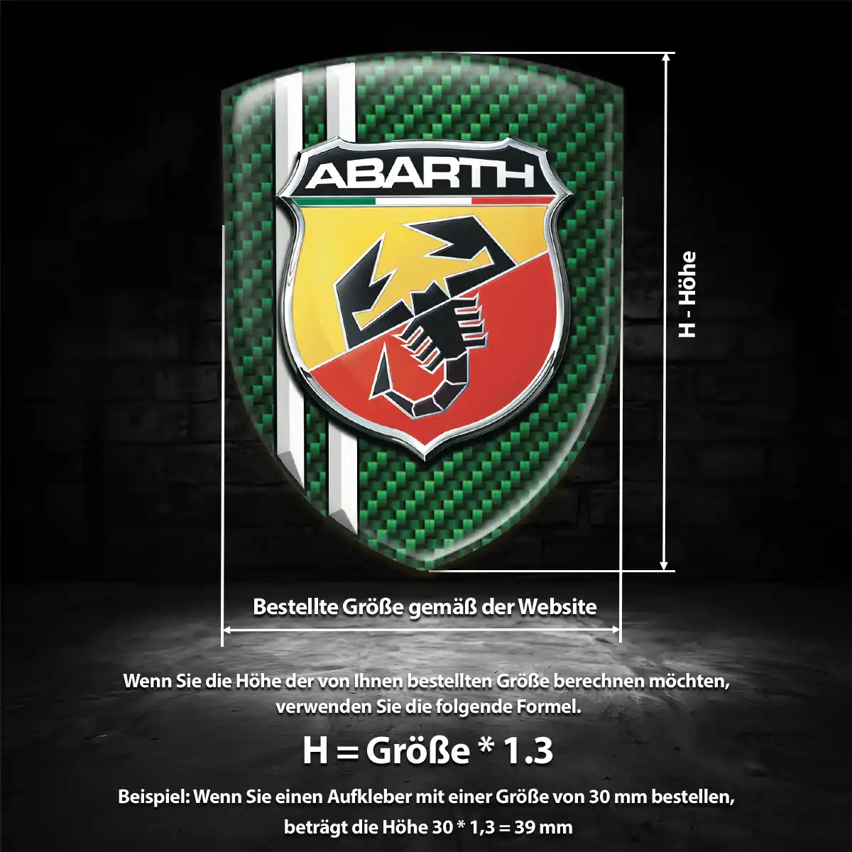 Abarth Emblem Wappen Aufkleber Auto Modernes Design