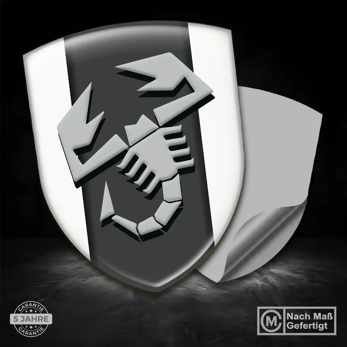 Abarth Emblem Wappen Aufkleber Auto Premium-Edition