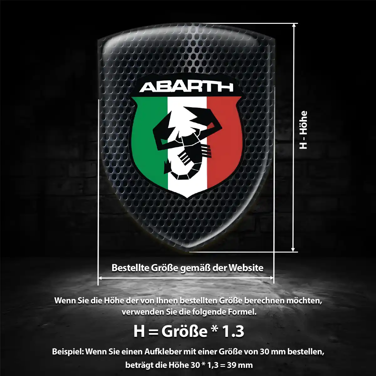 Abarth Emblem Wappen Aufkleber Überzeugende Qualität