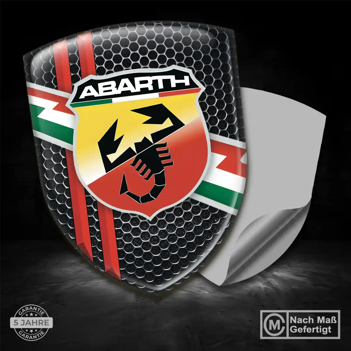 Abarth Emblem Wappen Aufkleber Edles Design