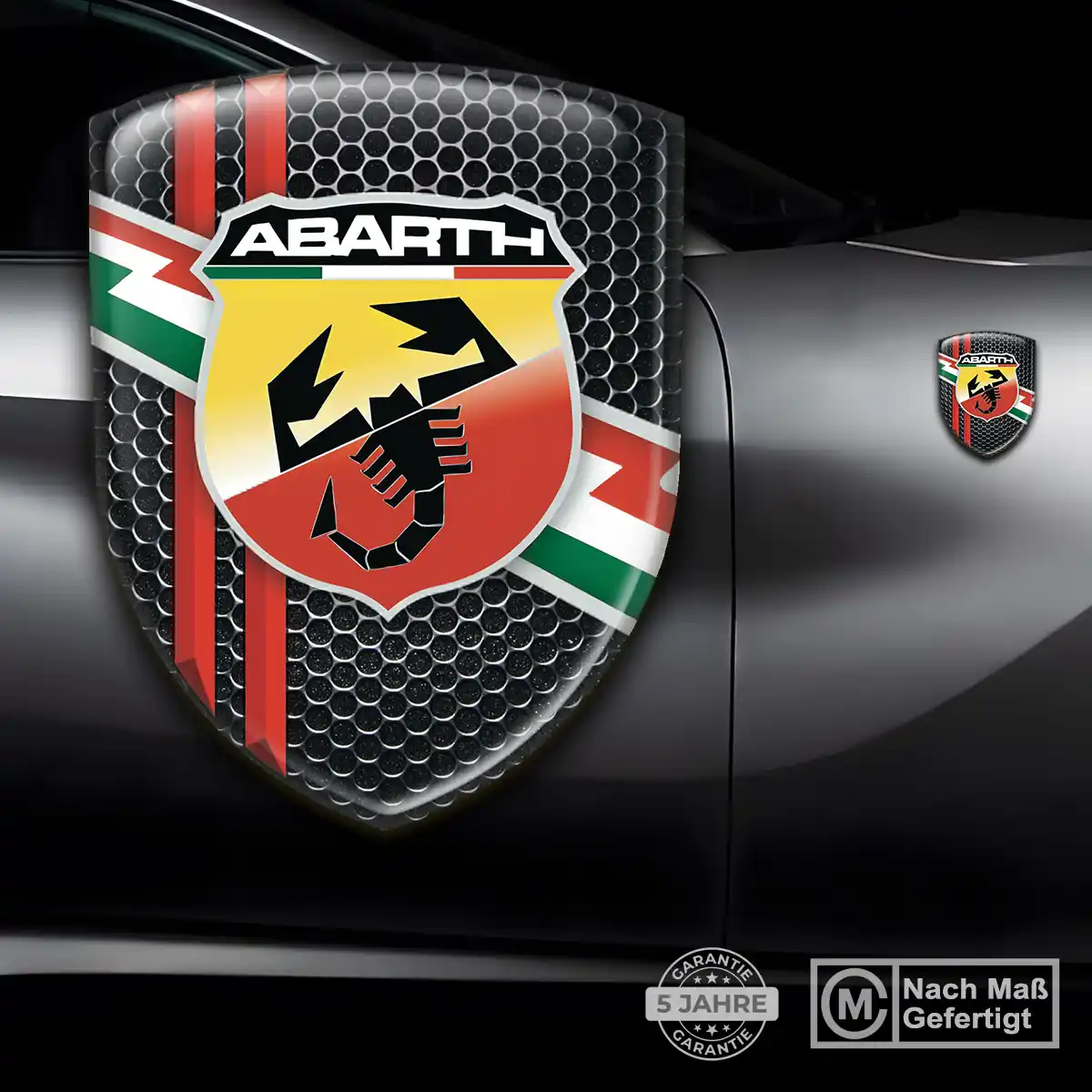 Abarth Emblem Wappen Aufkleber Edles Design