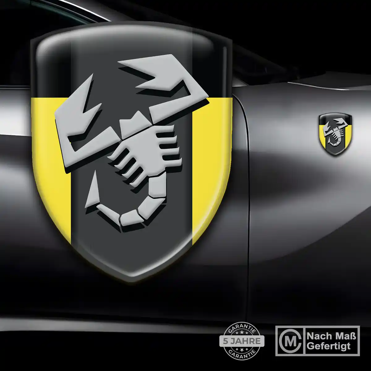 Abarth Emblem Wappen Aufkleber Elegantes Design