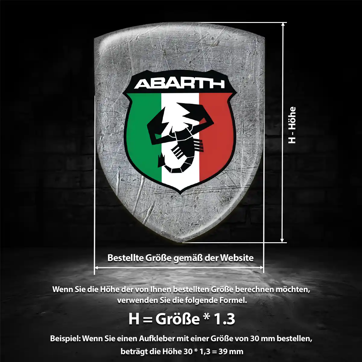Abarth Emblem Wappen Aufkleber Erstklassige Qualität