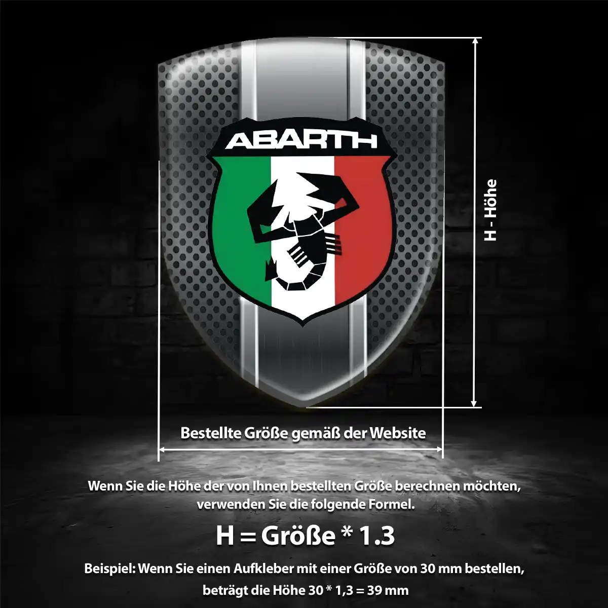 Abarth Emblem Wappen Aufkleber Exterieurdesign