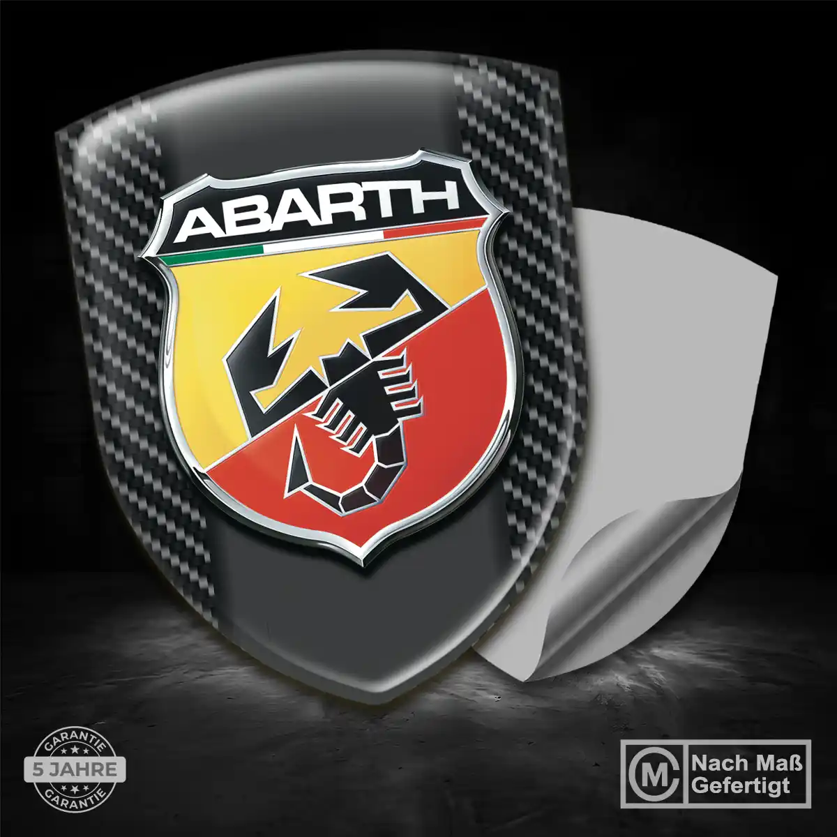 Abarth Emblem Wappen Aufkleber Höchste Qualität