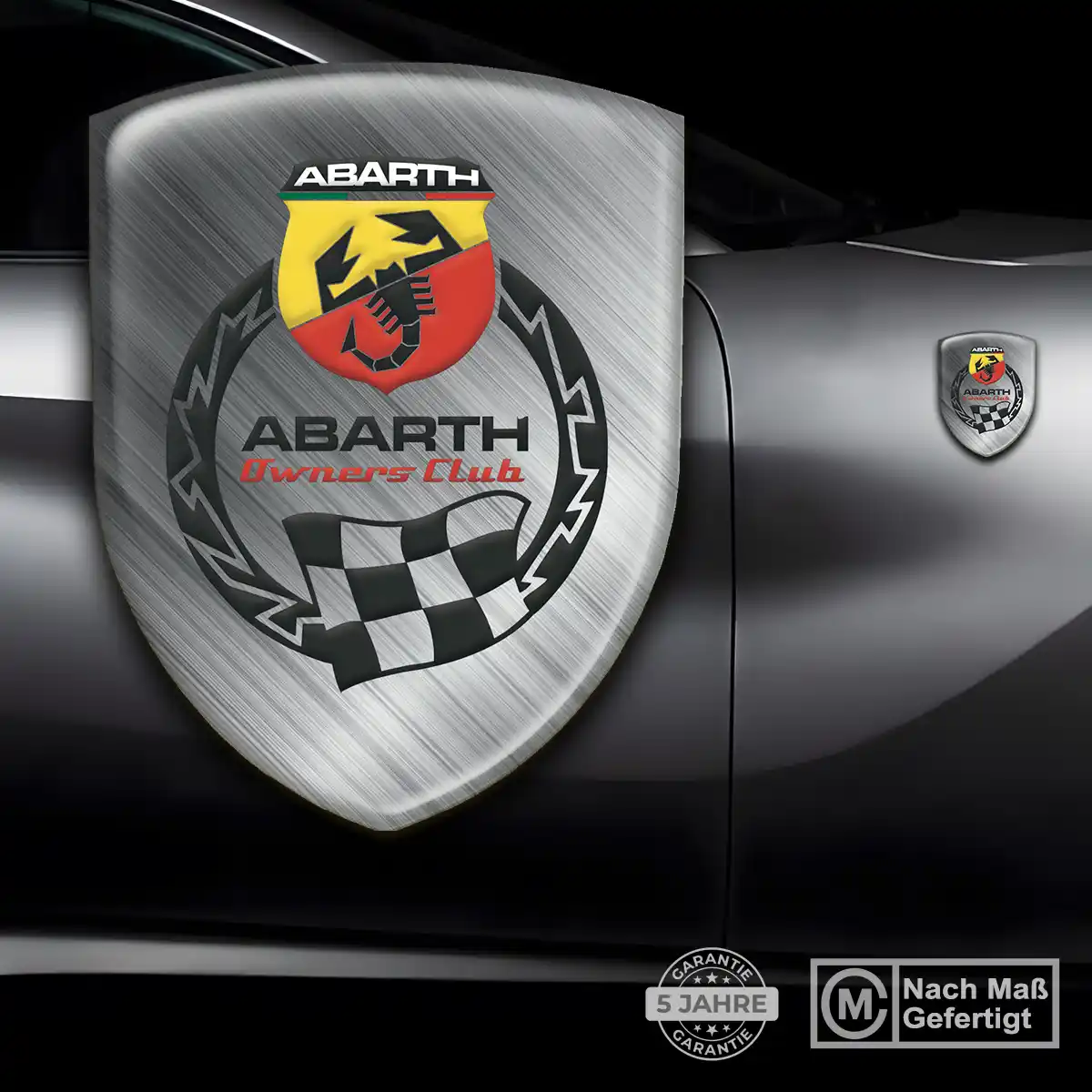 Abarth Emblem Wappen Aufkleber Hochwertiges Harz