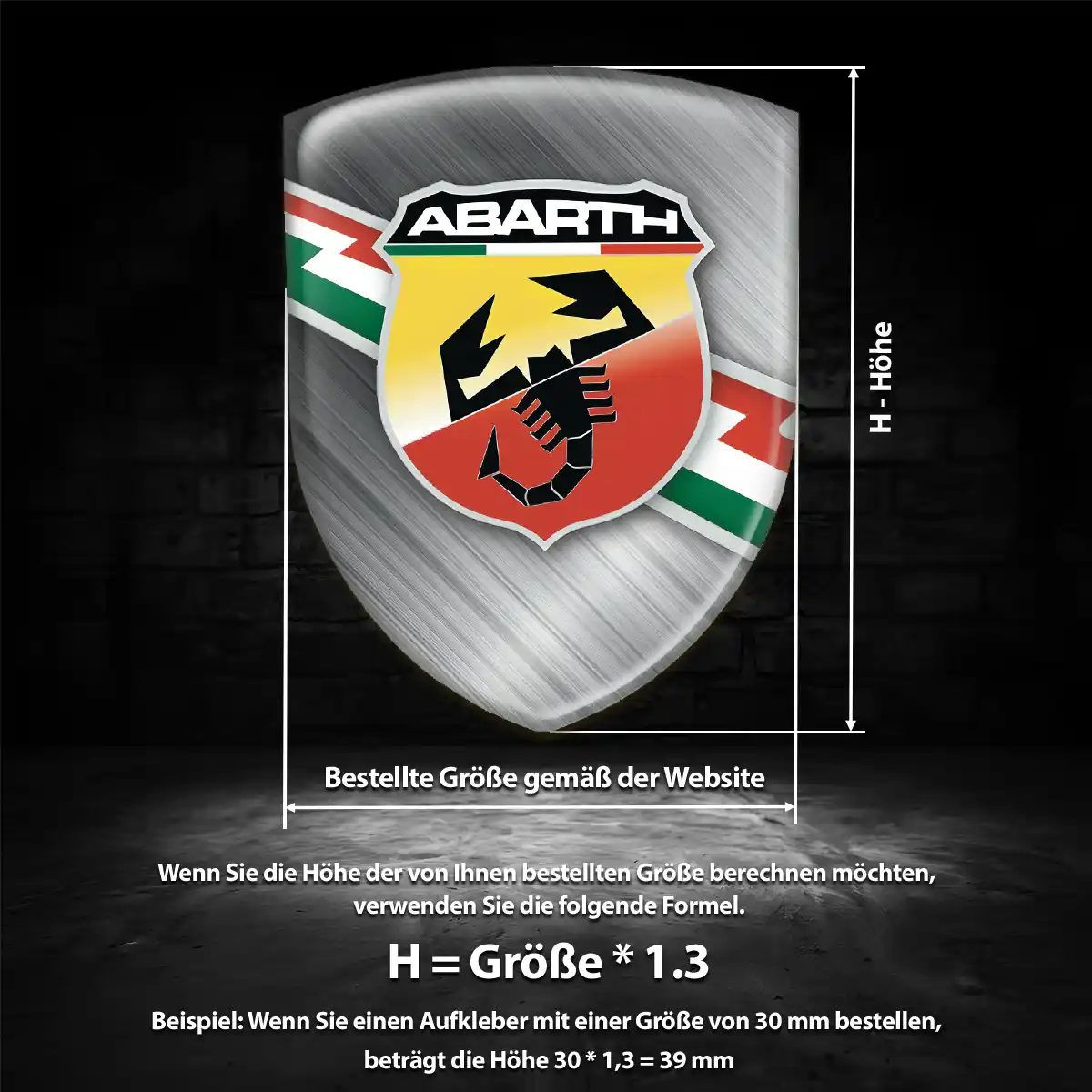 Abarth Emblem Wappen Aufkleber Interieurdesign