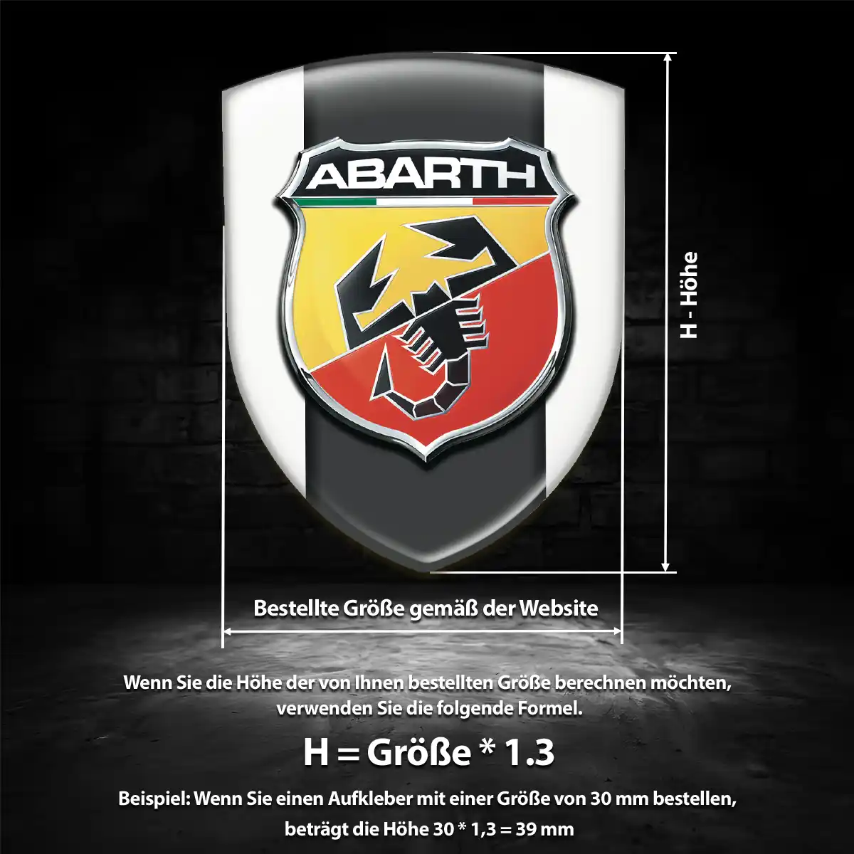 Abarth Emblem Wappen Aufkleber Limitierte Auflage