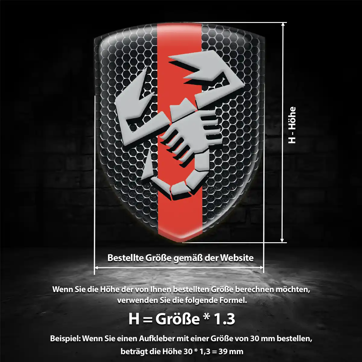 Abarth Emblem Wappen Aufkleber Markenedition