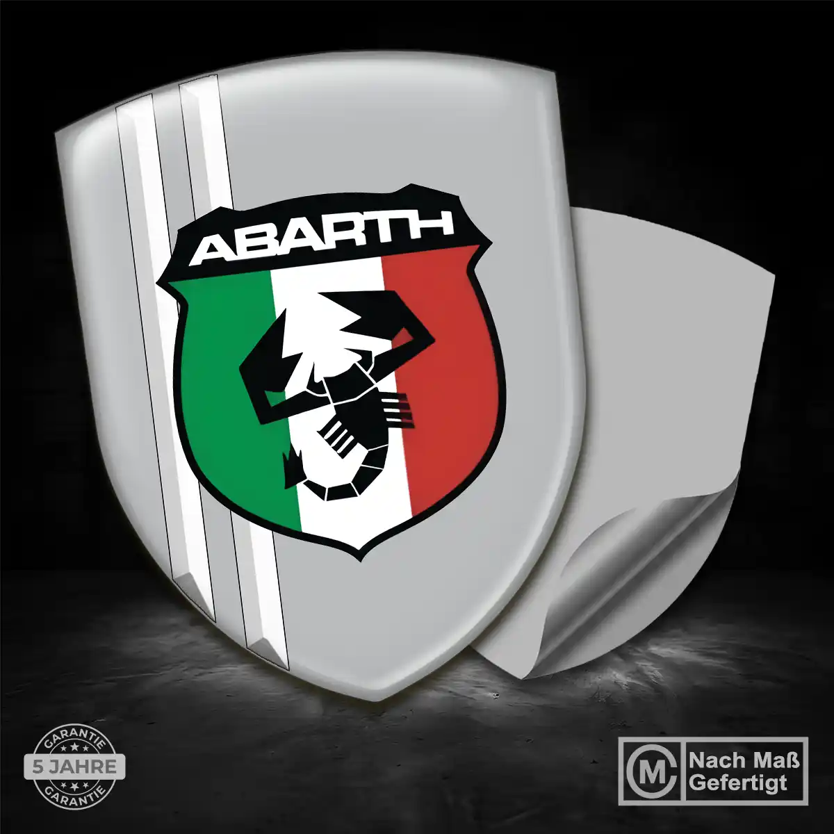 Abarth Emblem Wappen Aufkleber Modernes Design