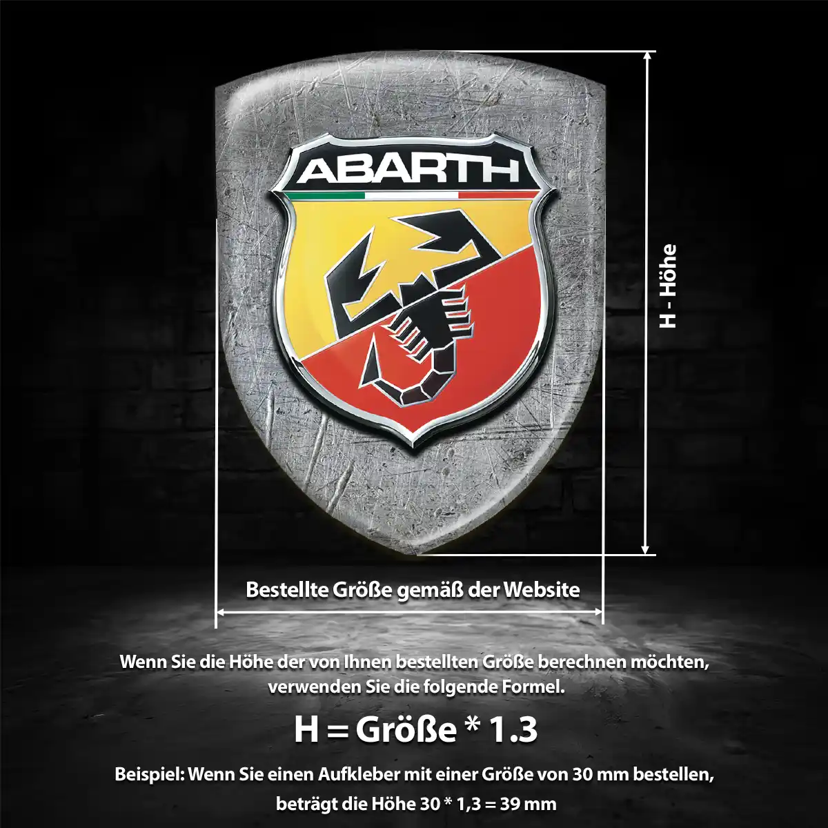 Abarth Emblem Wappen Aufkleber Premium-Edition
