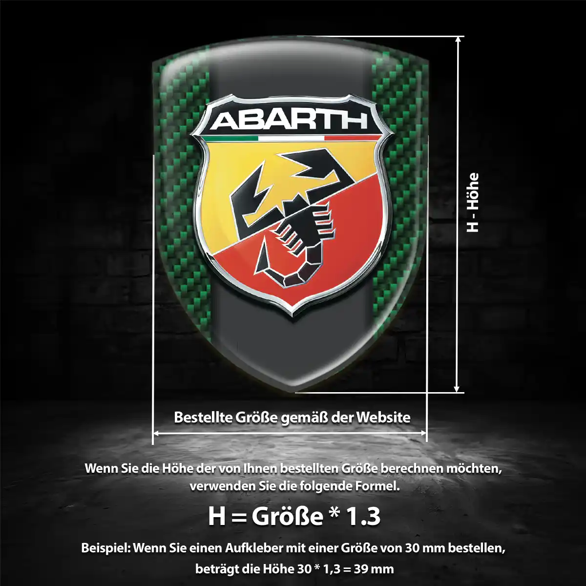 Abarth Emblem Wappen Aufkleber Premiumqualität