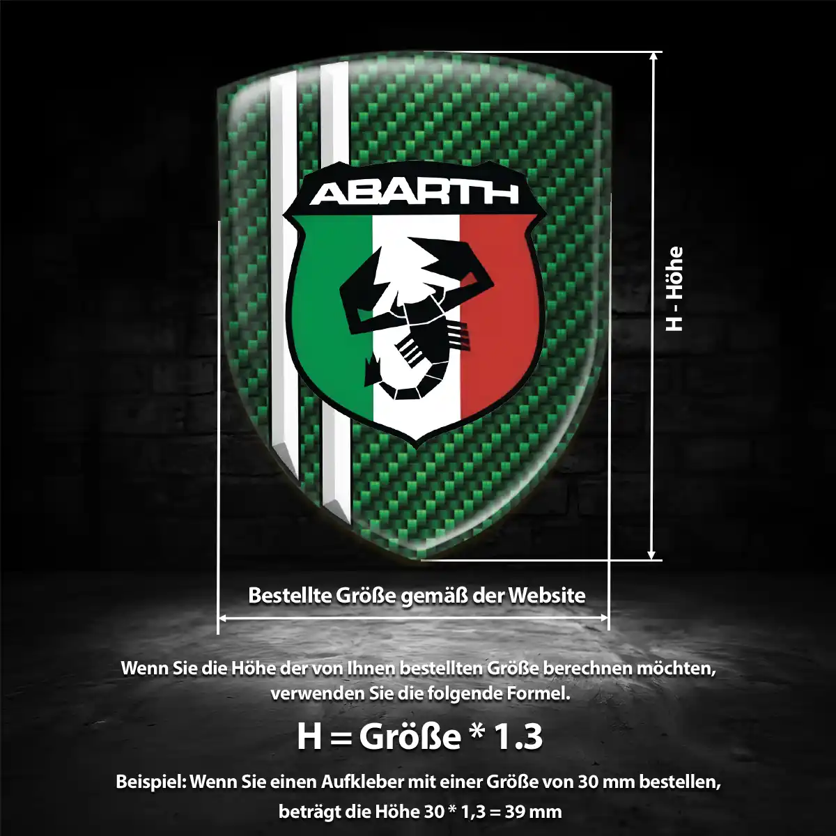 Abarth Emblem Wappen Aufkleber Spitzenqualität