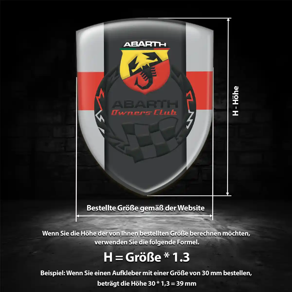 Abarth Emblem Wappen Aufkleber Stilvolles Design