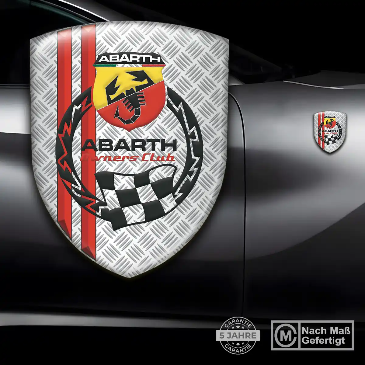 Abarth Emblem Wappen Aufkleber Tuningfahrzeug