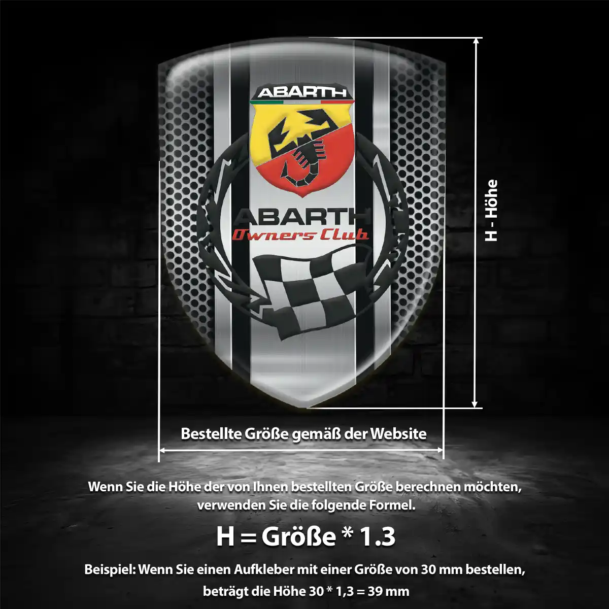 Abarth Emblem Wappen Auto Überzeugende Qualität
