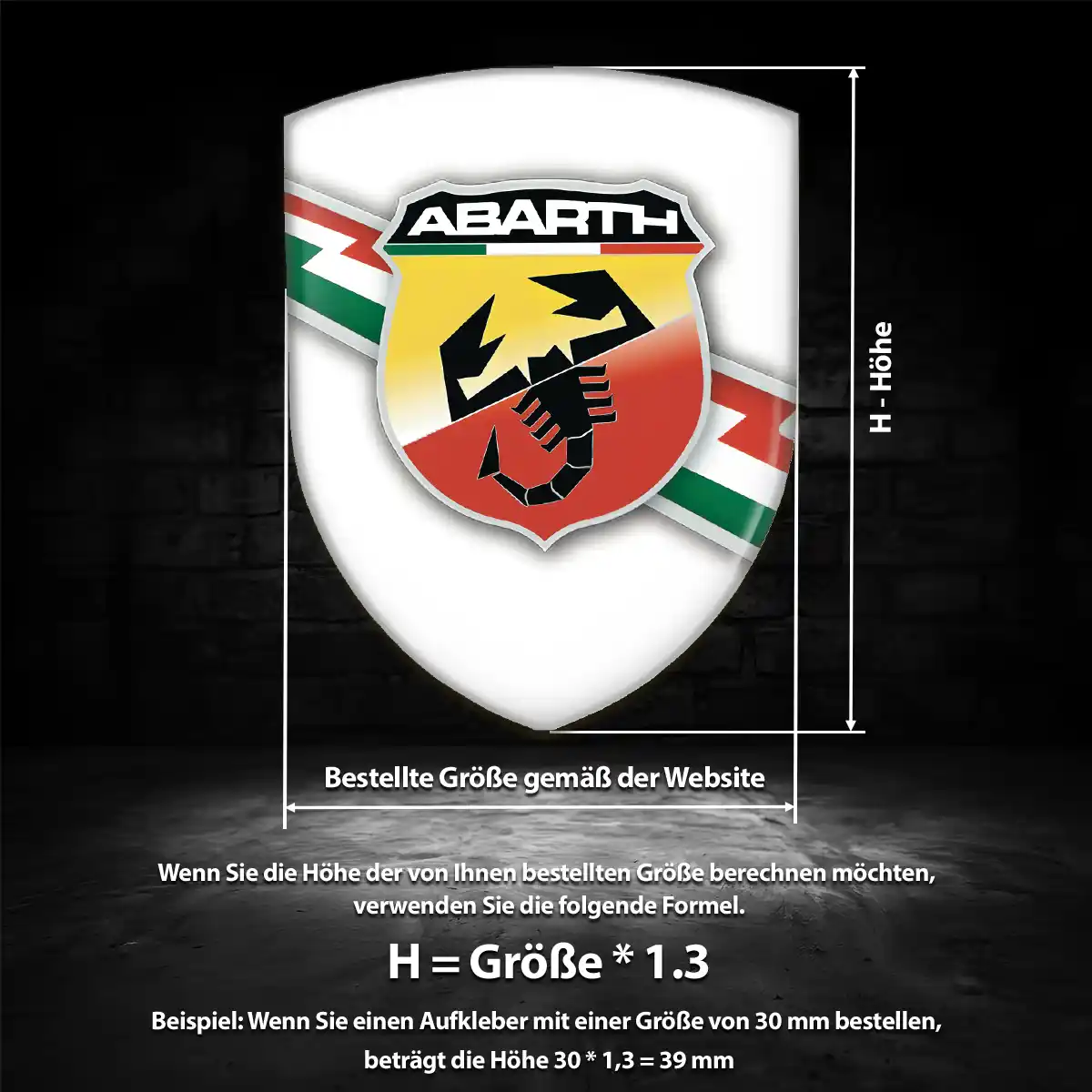 Abarth Emblem Wappen Auto Erstklassige Qualität