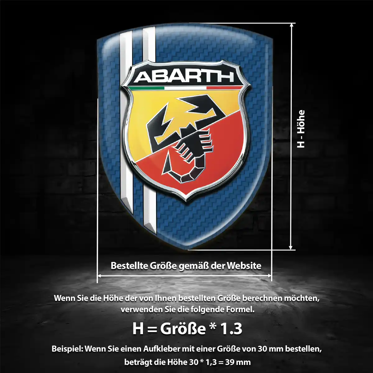 Abarth Emblem Wappen Auto Höchste Qualität