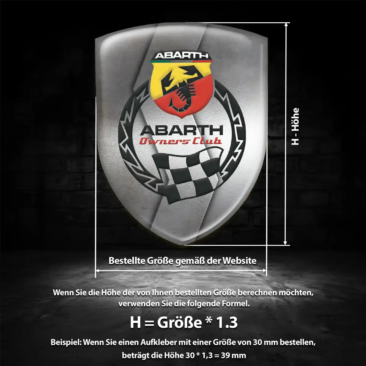Abarth Emblem Wappen Auto Hohe Qualität