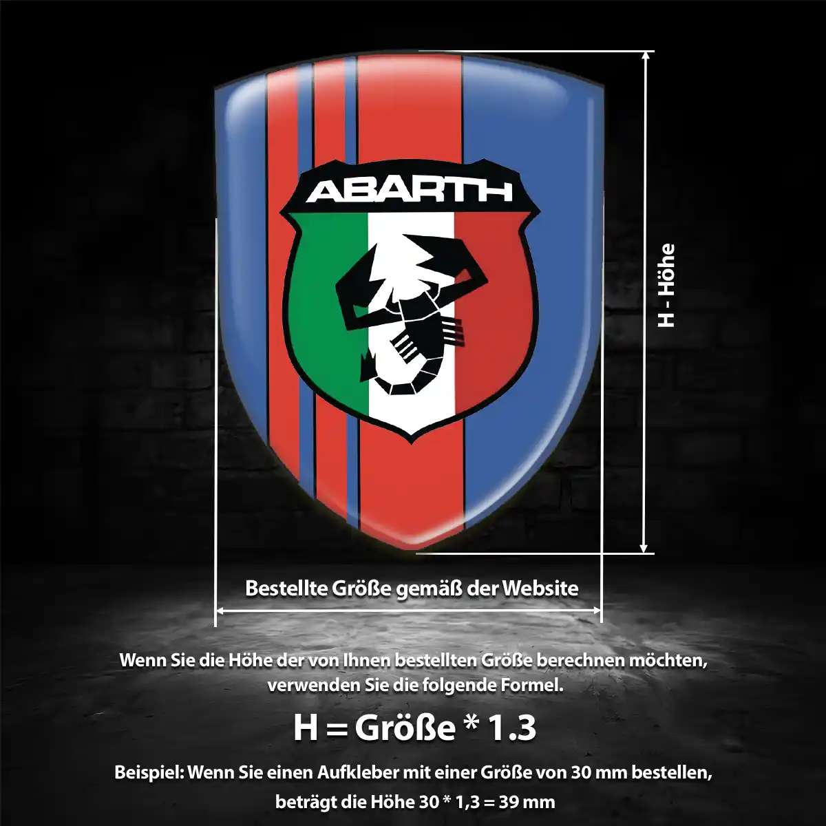 Abarth Emblem Wappen Auto Interieurdesign