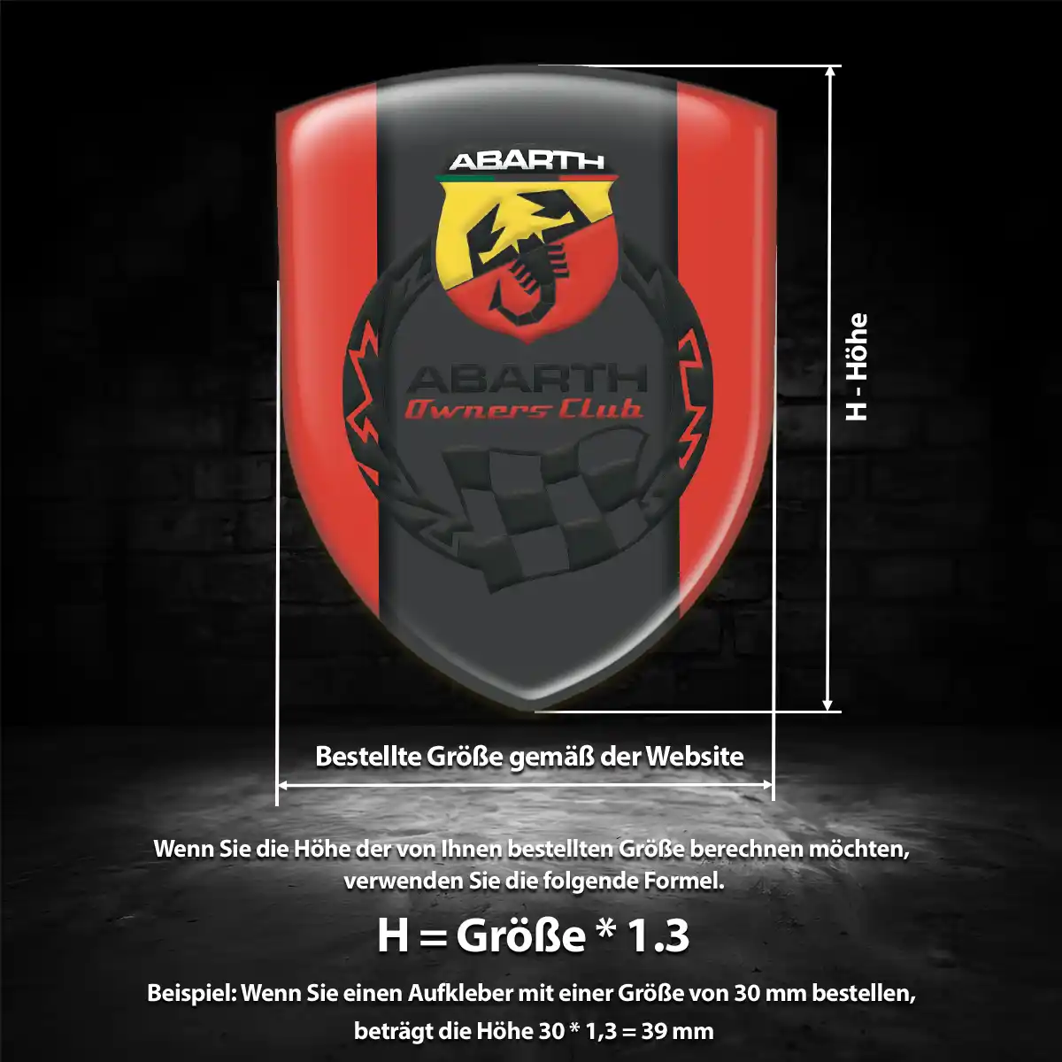 Abarth Emblem Wappen Auto Luxus-Edition
