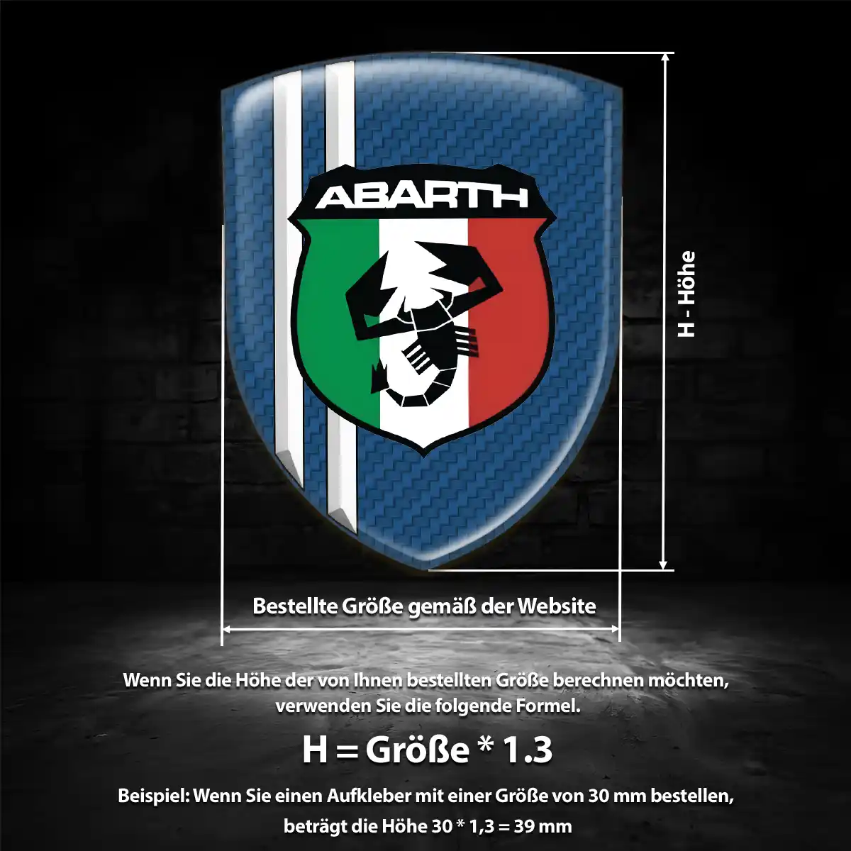 Abarth Emblem Wappen Auto Premium-Edition