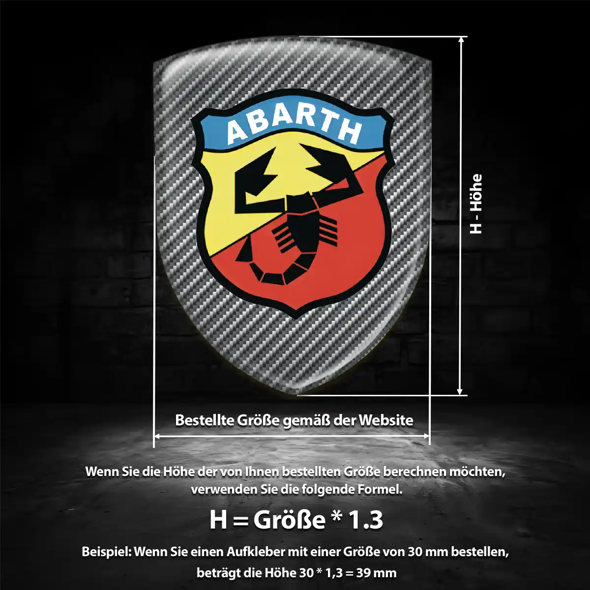 Abarth Emblem Wappen Auto Premiumqualität