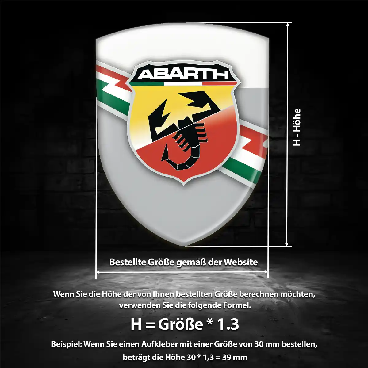 Abarth Emblem Wappen Hohe Qualität
