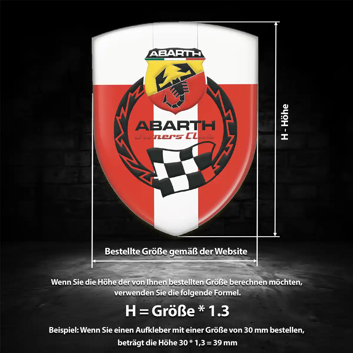 Abarth Embleme Auto Erstklassige Qualität