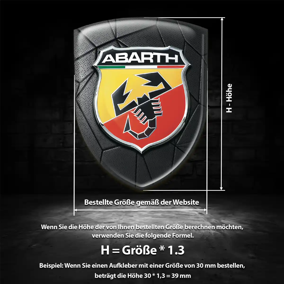 Abarth Embleme Premiumqualität