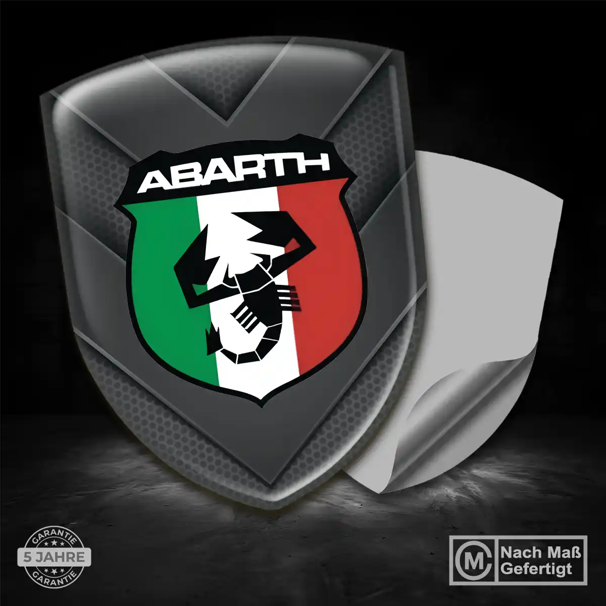 Abarth Embleme Silikon Aufkleber Anspruchsvolles Design