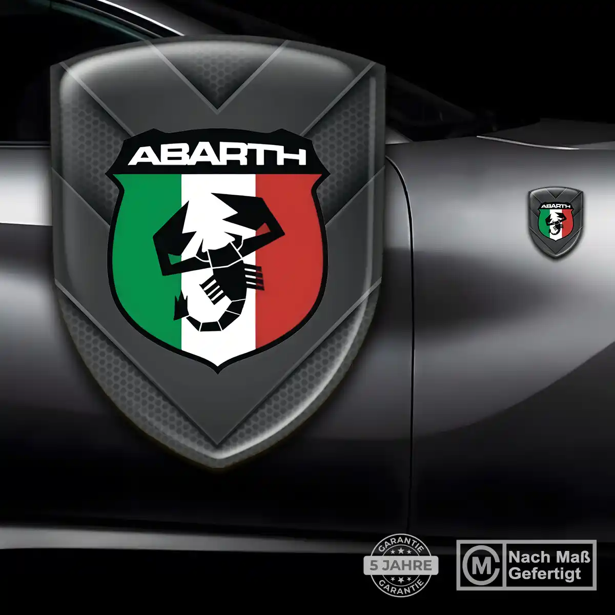 Abarth Embleme Silikon Aufkleber Anspruchsvolles Design