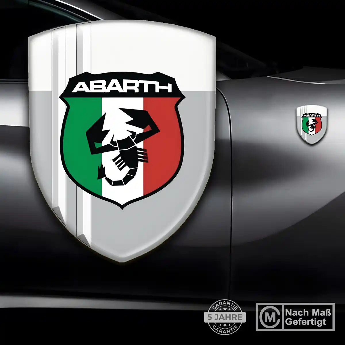 Abarth Embleme Silikon Aufkleber Ausdrucksstarkes Design