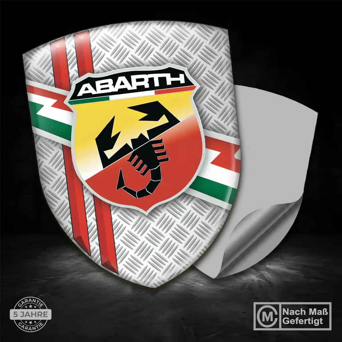 Abarth Embleme Silikon Aufkleber Auto Edles Design
