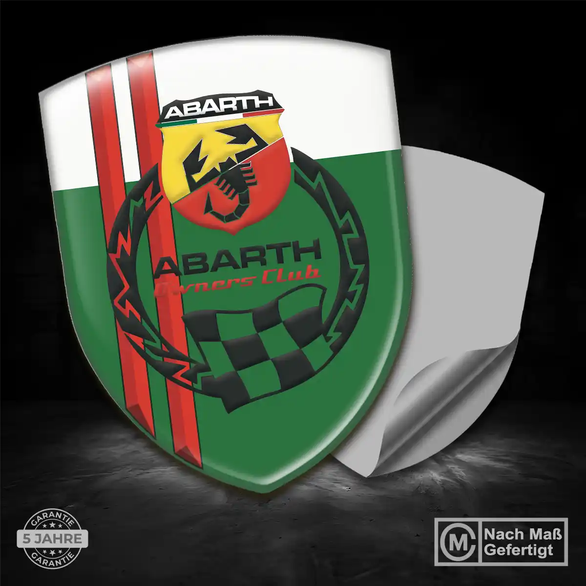 Abarth Embleme Silikon Aufkleber Auto Elegantes Design