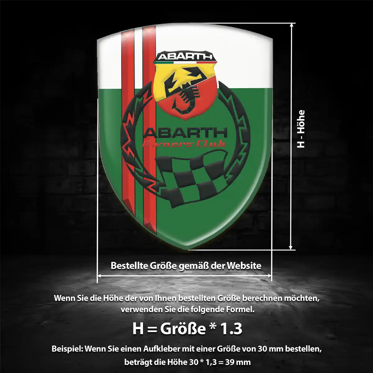Abarth Embleme Silikon Aufkleber Auto Elegantes Design