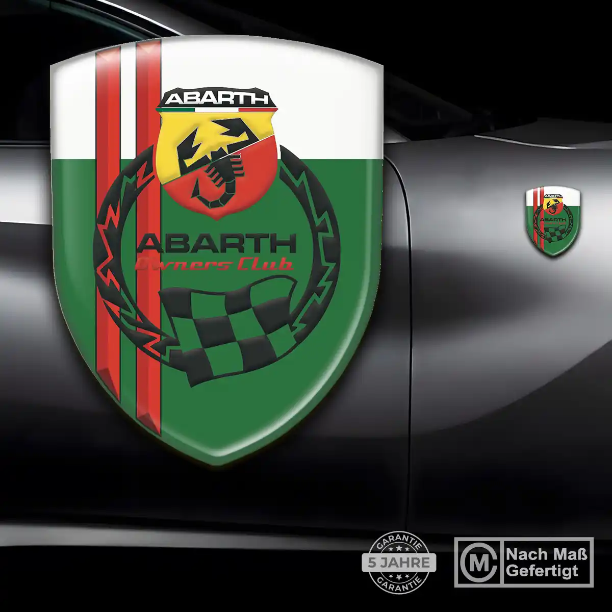 Abarth Embleme Silikon Aufkleber Auto Elegantes Design
