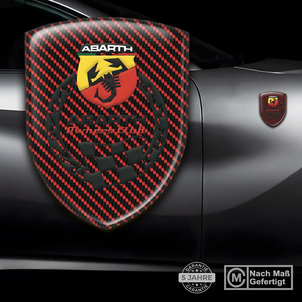 Abarth Embleme Silikon Aufkleber Auto Exterieurdesign