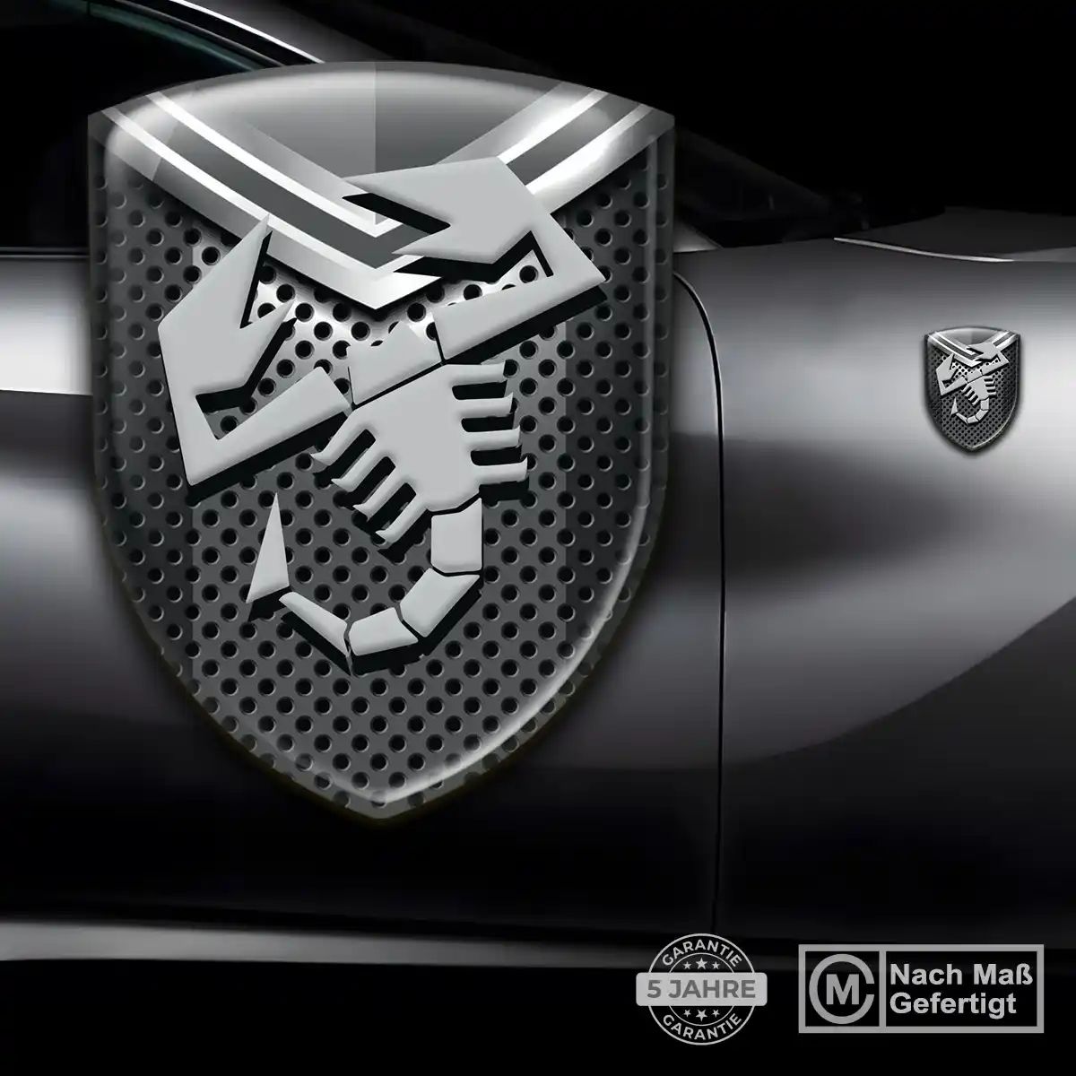 Abarth Embleme Silikon Aufkleber Auto Höchste Qualität
