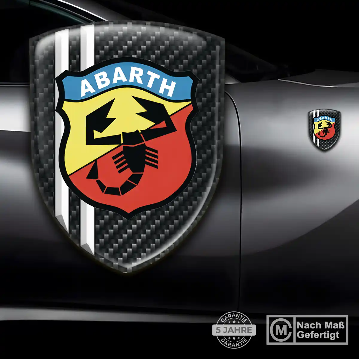 Abarth Embleme Silikon Aufkleber Auto Hohe Qualität
