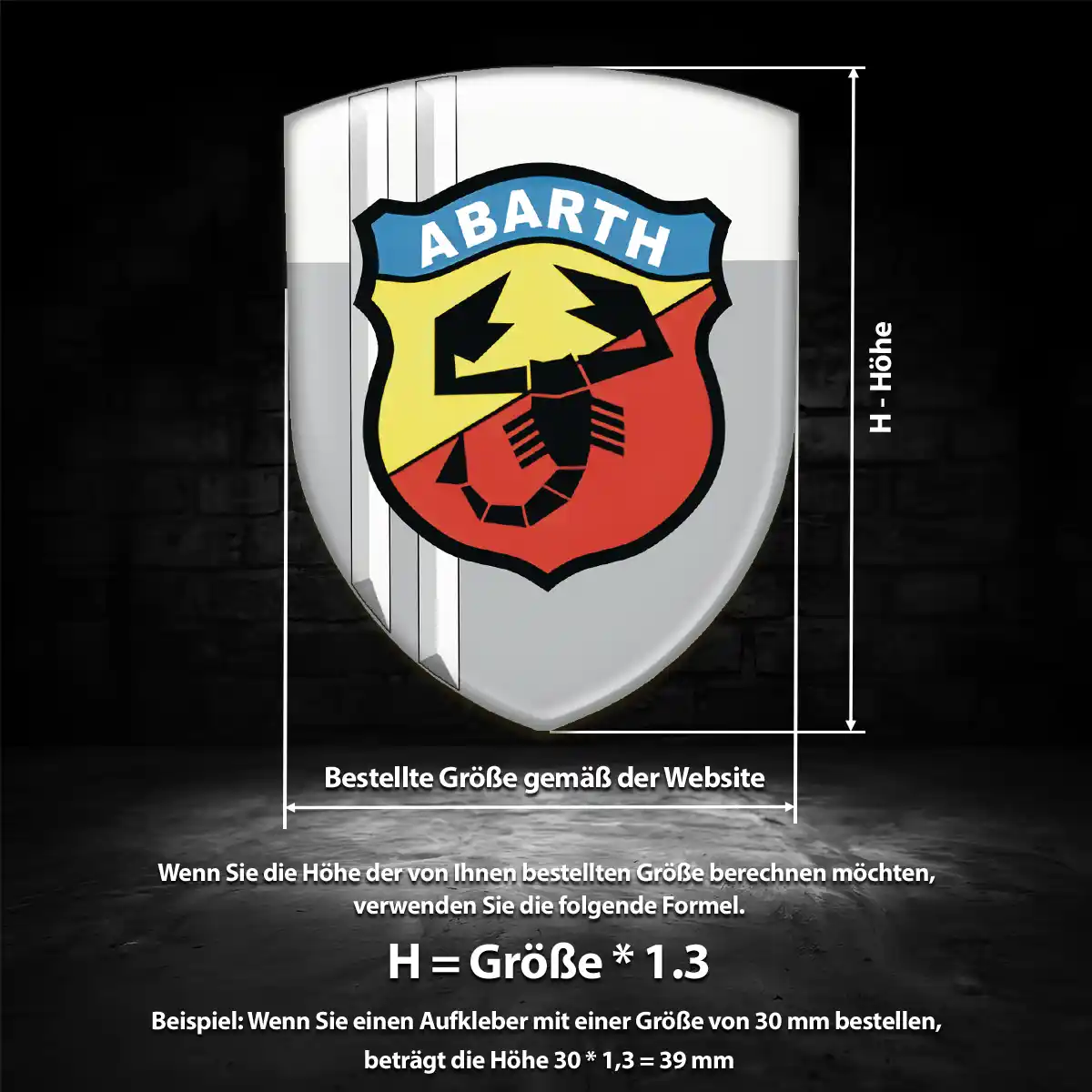 Abarth Embleme Silikon Aufkleber Auto Interieurdesign