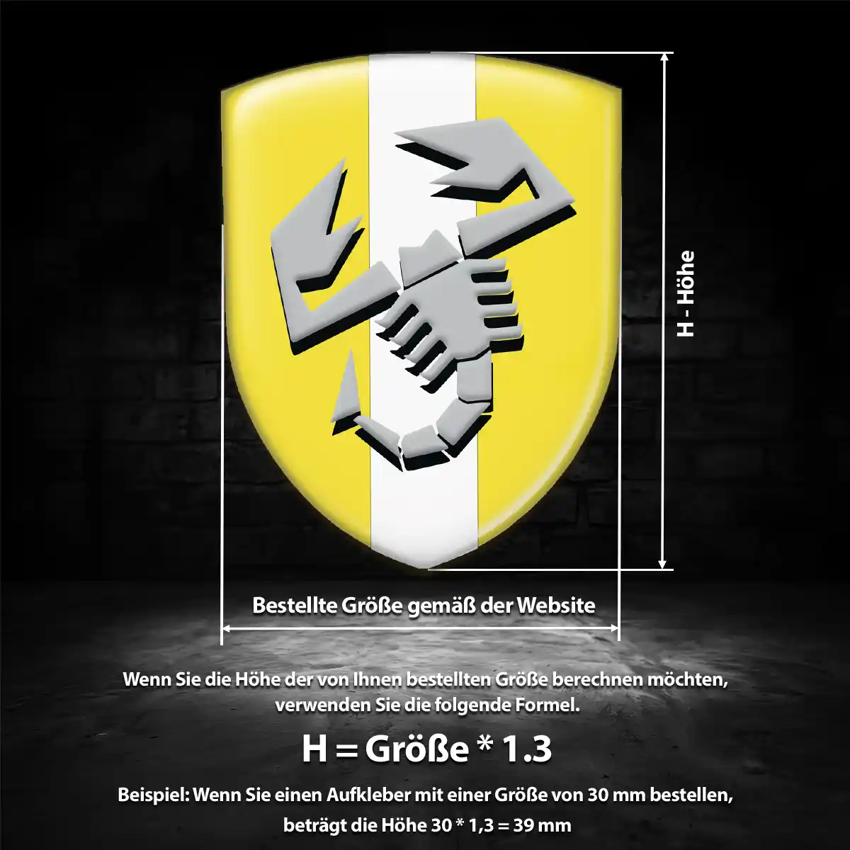 Abarth Embleme Silikon Aufkleber Auto Limitierte Auflage