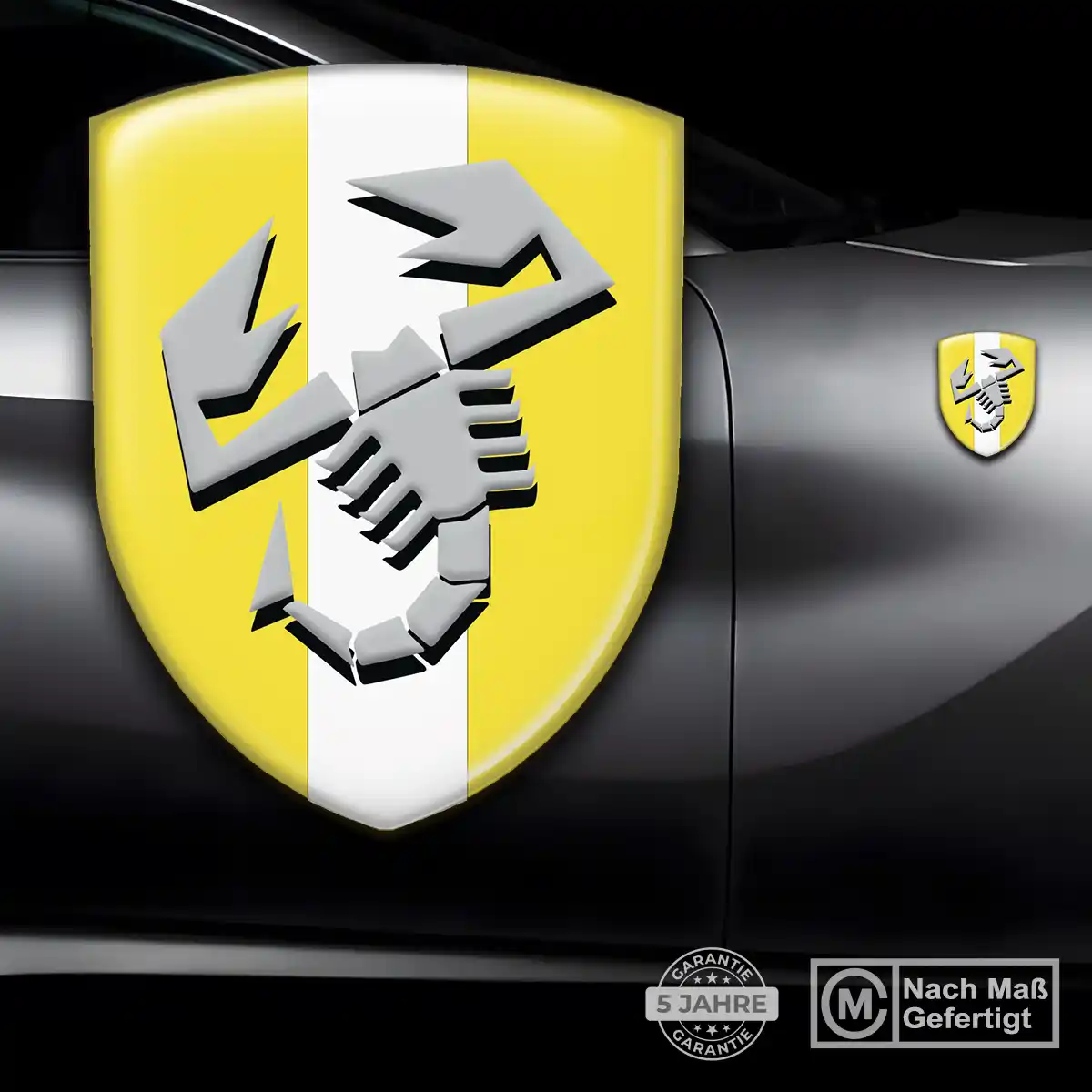 Abarth Embleme Silikon Aufkleber Auto Limitierte Auflage