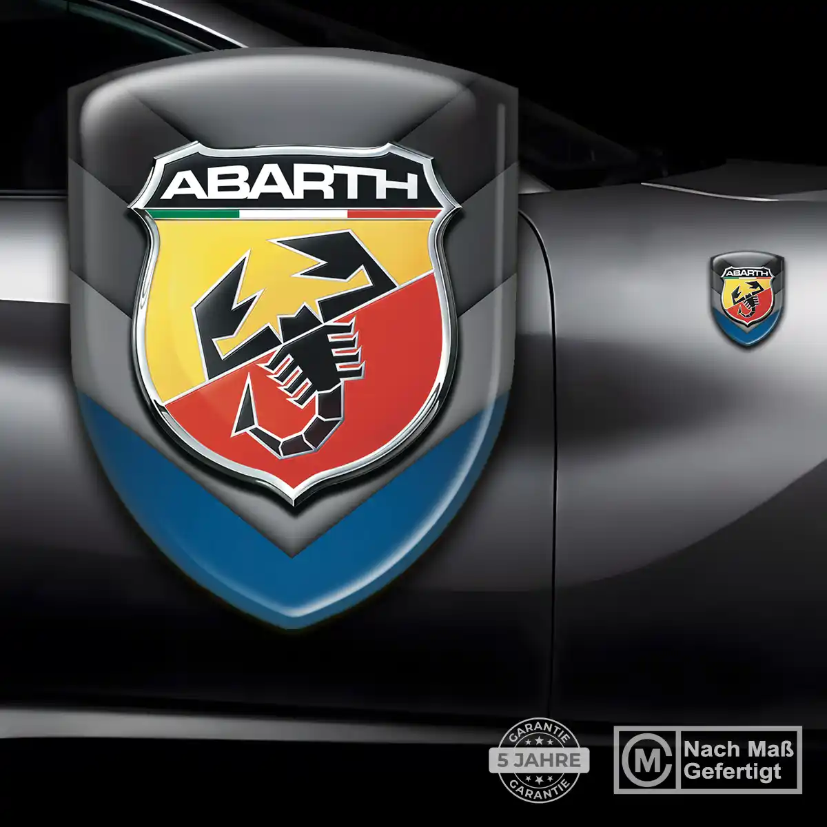 Abarth Embleme Silikon Aufkleber Auto Markenedition
