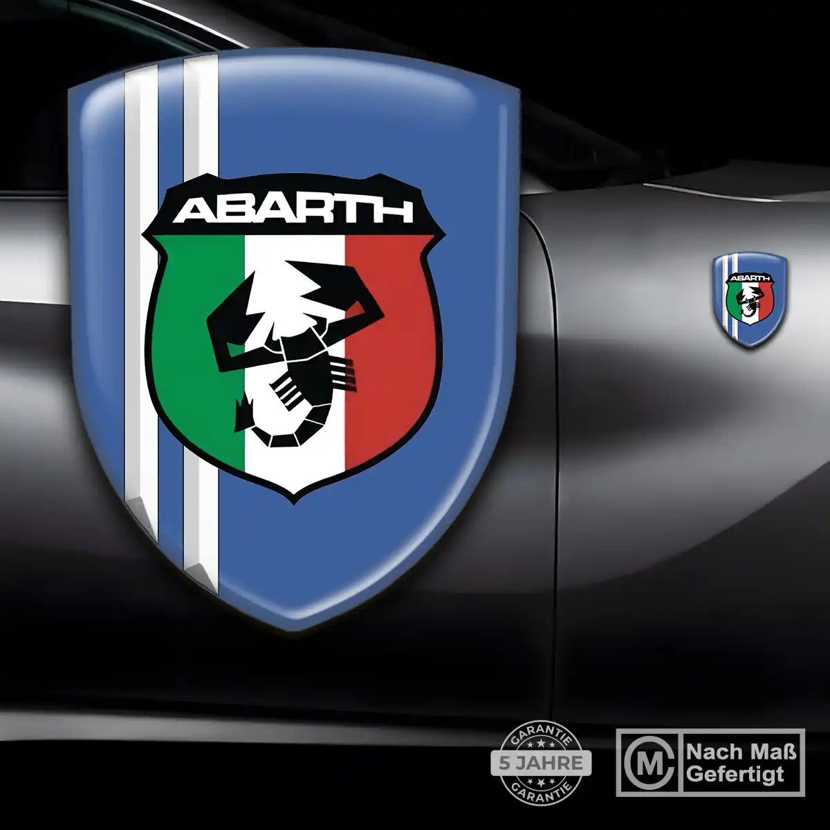 Abarth Embleme Silikon Aufkleber Auto Premium-Edition