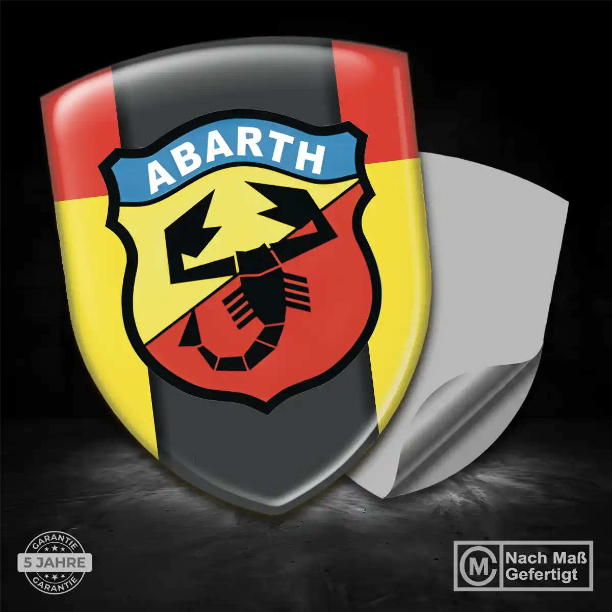 Abarth Embleme Silikon Aufkleber Auto Premiumqualität